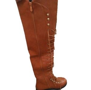 Lace up over the knee boots